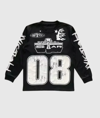 Hellstar Studios 08 Graphic Long Sleeve T-Shirt Black